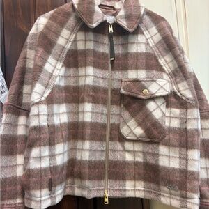 Woolrich Brown and Pink Plaid Jacket
